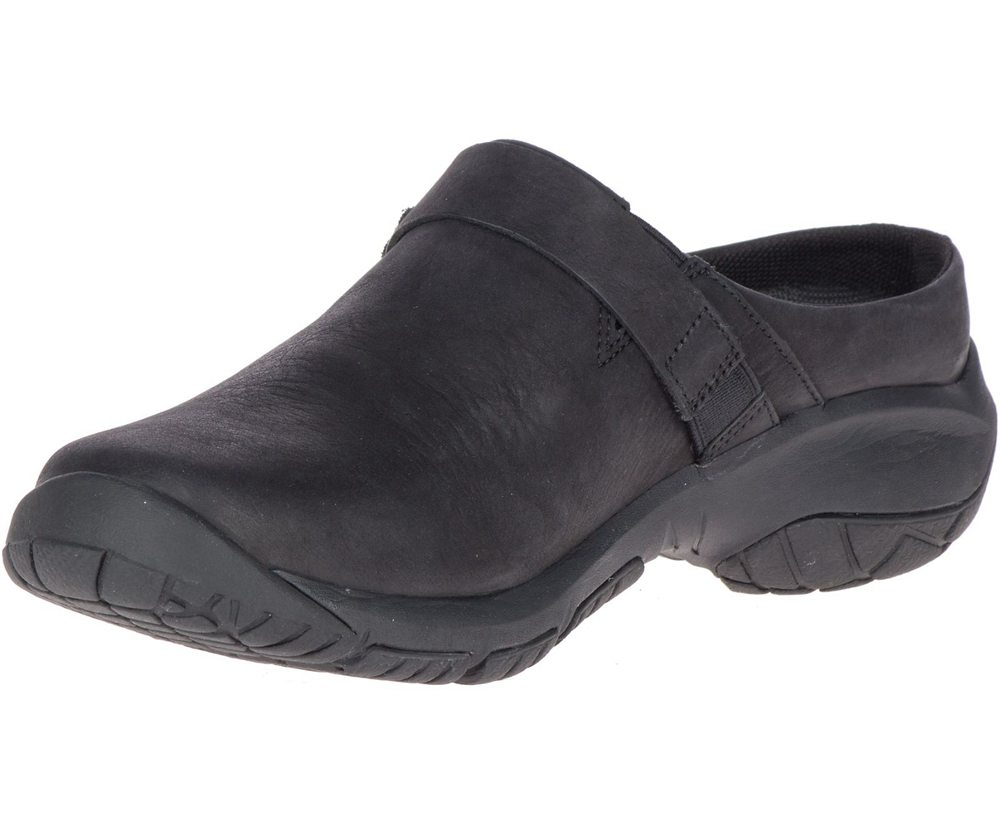 Merrell Slip Ons Damskie Czarne - Encore Slide 4 Skórzane - 814729-FAK